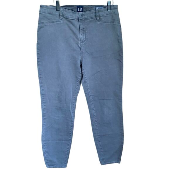 GAP Gray Chinos Versatile Cotton-Blend size 14 stretch skinny minimalist - Picture 1 of 7